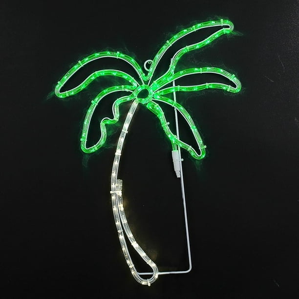 Novelty Lights LED Palm Tree Rope Light Motif Sculpture, Tropical