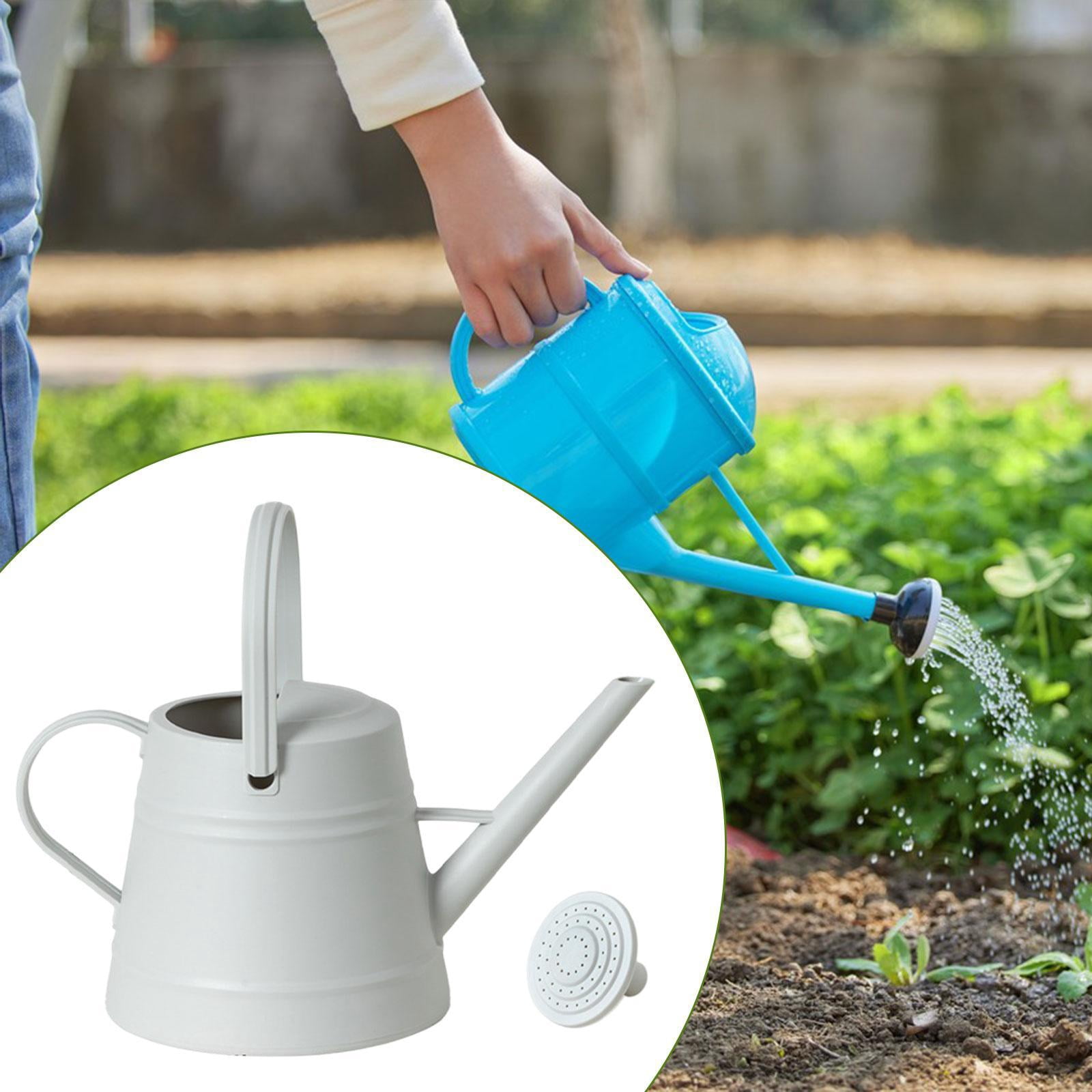 figatia Long Spout Water Can Flower Watering Can Enlarged Water Inject Port Gardening Tool Plant Watering Device for Household Gray