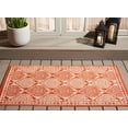 thumbnail image 3 of SAFAVIEH Courtyard Barrett Geometric Indoor/Outdoor Area Rug, Rust/Sand, 2'7" x 5', 3 of 9