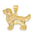 thumbnail image 3 of Auriga 14K Yellow Gold Diamond-Cut Golden Retriever Pendant for Women, 3 of 6