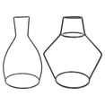 thumbnail image 1 of Black Iron Plant Stand for Storage Modern Home Decor with Geometric Design 2 Pieces, 1 of 9