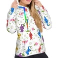 thumbnail image 5 of Lsque Pikmin Pattern Casual Women's Hoodie,Hooded Sweatshirt with Kangaroo Pocket,Pullover Hoodie with Eye-catching Drawstrings-Large, 5 of 8