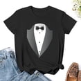 thumbnail image 3 of Tuxedo Women’s Cotton Short Sleeve T-Shirt HD Graphic Print Casual Crew Neck Tee S, 3 of 7