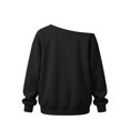 thumbnail image 7 of OGLCCG Off The Shoulder Sweatshirt Tween Girls Trendy Asymmetric Neck Hoodies Shirts Long Sleeve Pullover Tops Size 5-15(Black,11-12 Years), 7 of 7