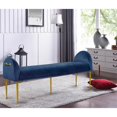 thumbnail image 2 of Meridian Furniture Owen 20"H Contemporary Velvet Bench in Navy, 2 of 6