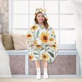 thumbnail image 7 of FORMRS Wearable Blanket Hoodie with Sleeves for Kids Cozy Flannel Sweatshirt, Sunflowers and Leaves Pattern, 7 of 7