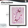 thumbnail image 4 of Stupell Industries Shabby Chic Bow Heels on Pink Stripes Black Framed Print Under Glass, 13 x 16, by Camila Juncos, 4 of 8