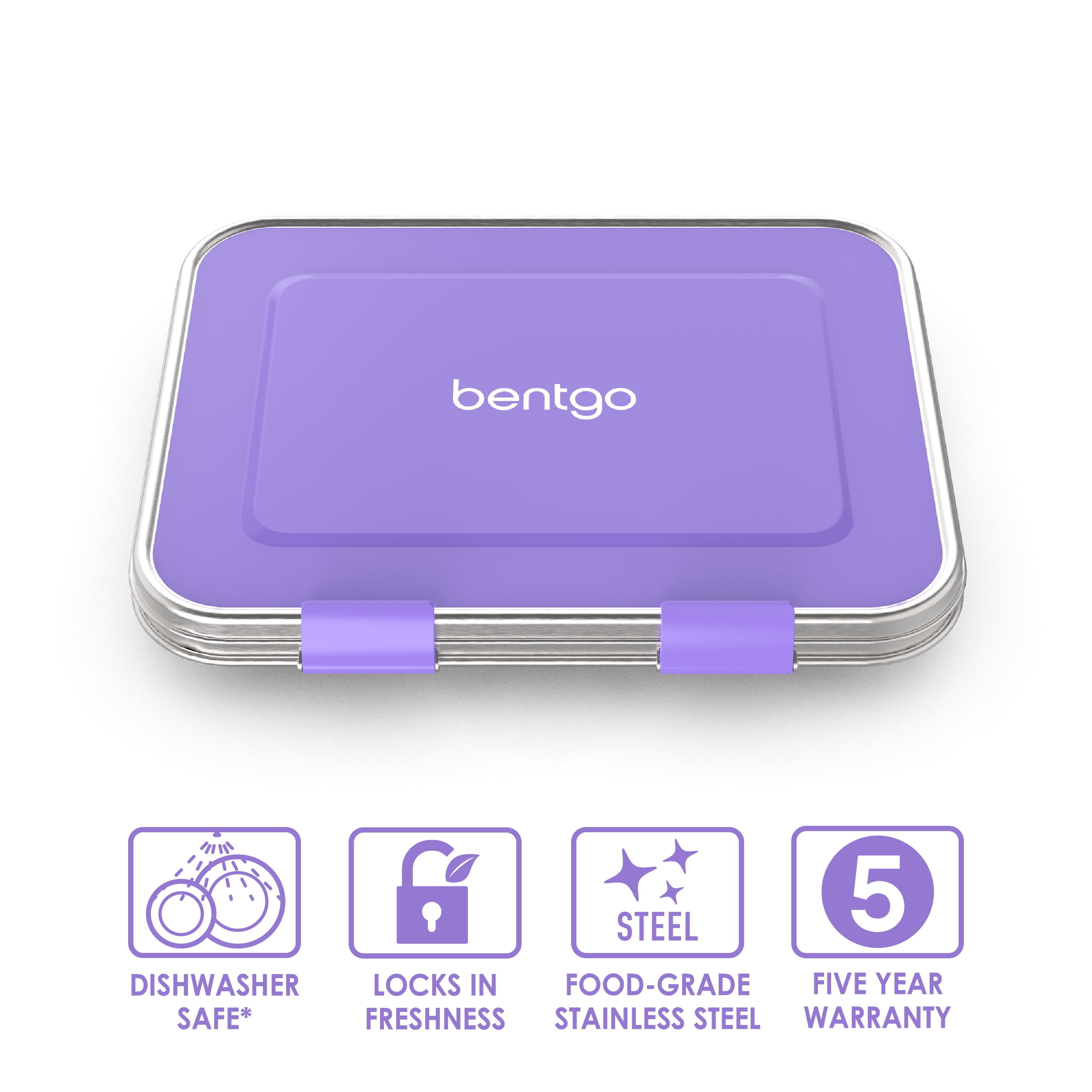  Bentgo® Kids Bento-Style 5-Compartment Lunch Box - Ideal  Portion Sizes for Ages 3 to 7 - Leak-Proof, Drop-Proof, Dishwasher Safe,  BPA-Free, & Made with Food-Safe Materials (Purple) : Home & Kitchen