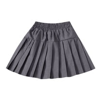 Favoffer Girls Pleated Skirt Kids Tennis Elastic Waist Uniform Plaid Skirt for Travel Party Picnic Outdoor - 4-15Y