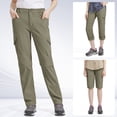 thumbnail image 5 of POENTAB Women's Hiking Pants Convertible Quick Dry Stretch Lightweight Zip-Off Outdoor Pants with 6 Deep Pockets Green, 5 of 7