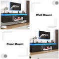 thumbnail image 2 of Blotout 80'' LED TV Stand with Power Outlet, High Gloss Wall Mounted TV Cabinet with Storage, Modern Floating Entertainment Center for Wall-mounted TV Up to 90'', 2 of 10