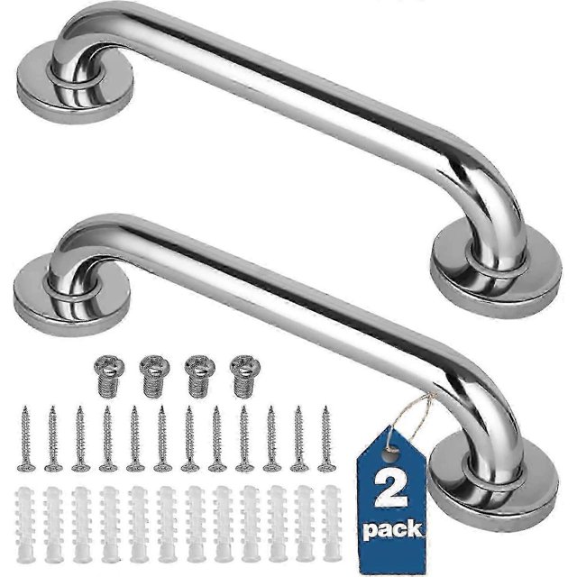 2 Pack Shower Grab Rail,stainless Steel Bathroom Grab Bar, Grab Bars Elderly For Bathroom