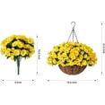 thumbnail image 2 of Artificial Fake Hanging Flowers Plants Baskets for Outdoor Outside Summer Decoration, Faux Silk Yellow Morning Glory in Planter UV Resistant Realistic for Home Porch Patio Balcony Garden Yard, 2 of 6