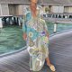 thumbnail image 2 of Gibobby Vestido de verano casual para mujer Vestido a media pierna con botones y estampado floral de manga larga con cuello en V casual para mujer(Azul,G), 2 of 5