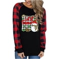 thumbnail image 5 of IROINNID Reduced Christmas Sweatshirts for Women Xmas Printed Casual Pullover Long Sleeves Crewneck Tops,White, 5 of 5