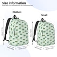 thumbnail image 3 of Hirioo Cute Crocodile Canvas Backpack, Durable Travel Backpack with Multiple Compartments,Large Capacity, Backpack for School, Hiking, Work, 3 of 7