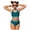 Dark Green, variant on Kaprioy Girls Swimsuits Bikini Set 2 Piece Bathing Suit Color Contrast Trim Swimwear