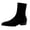 Black, variant on SAWOBUUN Women's Sock Ankle Boots Low Heel Pointed Toe Stretch Suede Pull On Booties Fall Winter Fashion Comfortable Casual Shoes