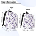 thumbnail image 2 of Bingfone Orchids Flowers Print Canvas College Laptop Backpack, Large Capacity Lightweight College Bookbag Casual Daypack-Medium, 2 of 5