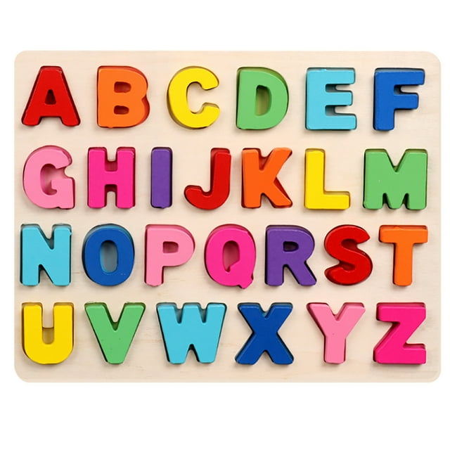 IROINID Leave The Letter Puzzle, ABC Wooden Puzzle Board Perfect Toy Gift For Boys