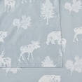 thumbnail image 5 of Great Bay Home Rustic Lodge Microfiber Wrinkle Resistant Sheet Set  (Twin, Lodge - Forest Animal - Light Grey), 5 of 5