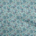 thumbnail image 1 of oneOone Cotton Poplin Light Blue Fabric Asian Suzani Craft Projects Decor Fabric Printed By The Yard 56 Inch Wide, 1 of 5