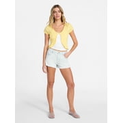 No Boundaries Women's Mid-Rise Denim Shorts, 3 in Inseam, Sizes 00-20