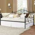 thumbnail image 3 of Pleated Bed Skirt with Split Corners for Daybeds - Three Side Coverage - 100% Brushed Microfiber Bed Skirt with 21" Inches Drop - Full Size 54" x 75" (White Solid), 3 of 7
