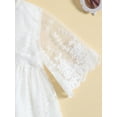thumbnail image 6 of Coduop Toddler Baby Girl Princess Dresses,Half Sleeve Round Neck Lace Dress,with Headband, 6 of 9