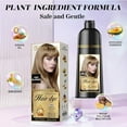 thumbnail image 3 of 3-in-1 Natural Hair Dye Shampoo & Hair Repair Conditioner Bundle - Gray Coverage & Deep Moisture - Vegan, Sulfate-Free, Color-Safe - Argan Oil, Collagen - 2x400ml (ASH BLONDE), 3 of 6