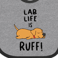 thumbnail image 4 of Inktastic Lab Life is Ruff Yellow Lab Boys or Girls Baby Bib, 4 of 4