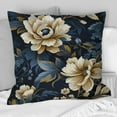 thumbnail image 2 of Designart "Royal Blue Peony Damask I" Floral Printed Throw Pillow, 2 of 5