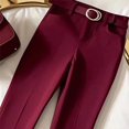 thumbnail image 3 of Pantalones acampanados elegantes y ajustados para mujer, pantalón de traje de cintura alta, de color liso, a la moda, para oficina, primavera y otoño, 3 of 5