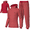Heather Red, variant on Essenclo Youth Kids Sweatsuit Jogger Outfit - Boys Girls Athletic Reversible Pullover Hoodie & Pants Activewear Clothes Set