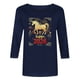 thumbnail image 5 of TaTaai Womens New Year Celebration 2026 Print Three Quarter Sleeve Top Round Neck Casual Blouse Holiday Festival Party Wear Gift, 5 of 5