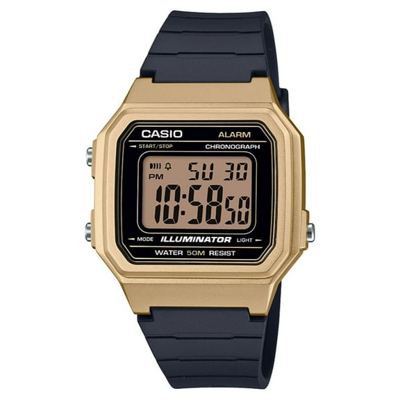 Casio Men's Classic Digital Sport Watches, Metallic and Black W217HM