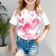 thumbnail image 2 of Godom Girls Super Soft Short Sleeve T-Shirts Casual Cute Blouse Girls' Summer T Shirts, 2 of 5