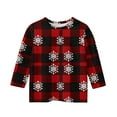 thumbnail image 4 of Long Sleeve Crewneck Pullover Top for Girls with Snowflake Pattern Comfortable Casual Wear for Winter and Holiday Season, 4 of 4