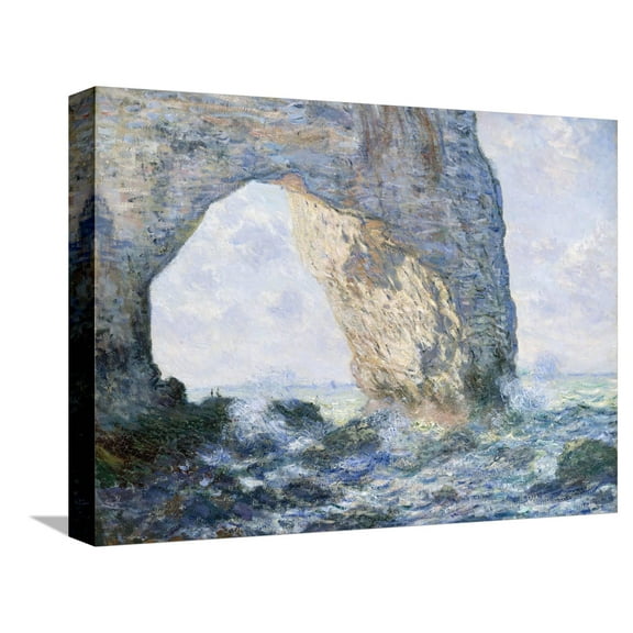 Art.com The Manneporte (Etretat) Stretched Canvas Print Wall Art by Claude Monet, 16" x 12"