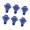 Blue, variant on Aluminum Front Fork Guard Bolt Set for Motorcycles, 6 Flanged Head Mounting Fasteners for Maintenance Replacement