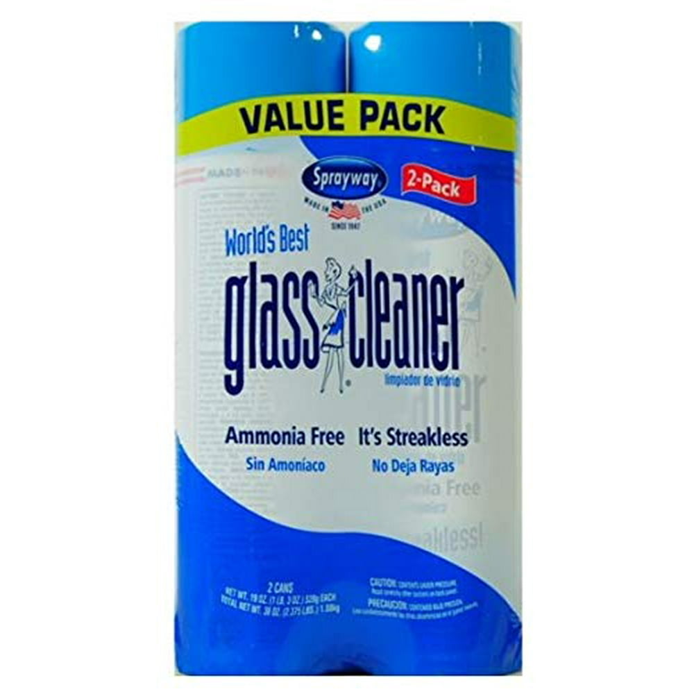Sprayway Glass Cleaner Aerosol Spray, 19 oz (2, 19 Oz)