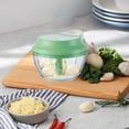 thumbnail image 4 of Xecvkr Mini Garlic Chopper Manual Pull Cord Food Processor Home Easy Clean S Shaped Blades for Vegetables Party Compact Portable 3.34x2.75in 1 Pc, 4 of 6