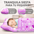 thumbnail image 4 of Primlect Tapete para Siesta, Saco de Dormir de 55" x 22" x 3" con Zíper, Almohada Removible y Cobija, para Guardería, 4 of 6