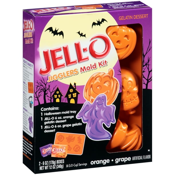JellO Jigglers Halloween Mold Kit 12 oz Box