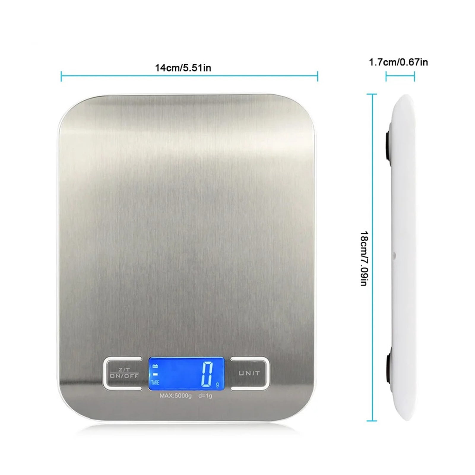 Kitchen Digital Scale Stainless Steel Mini Precision Weight Scale 0.1g Portable Weights Scale Cooking Baking Measuring Tools