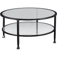 thumbnail image 5 of Jumpluff Metal/Glass Round Coffee Table, Black, 5 of 17