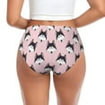 thumbnail image 3 of Womens Underwear - Cute Cartoon Husky Funny Pink No Show Seamless Underwear for Women, Stretch Women's Panties, Hipster Soft Comfort Ladies Panties Bikini Underwear Briefs, 3 of 6