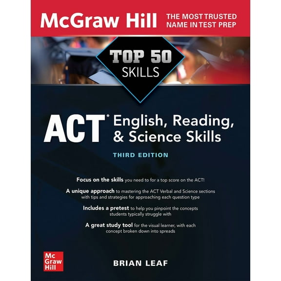 Top 50 ACT English, Reading, and Science Skills, Third Edition (Paperback)