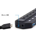 thumbnail image 5 of Portable USB Hub, 7-Port USB3.0 Splitter with Individual & LED Light Multiple Expander USB Hub Insert and Use, 5 of 12