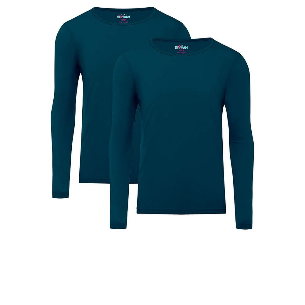 Sivvan Sivvan 2 Pack Men’s Long Sleeve Underscrub Tee Men’s Comfort